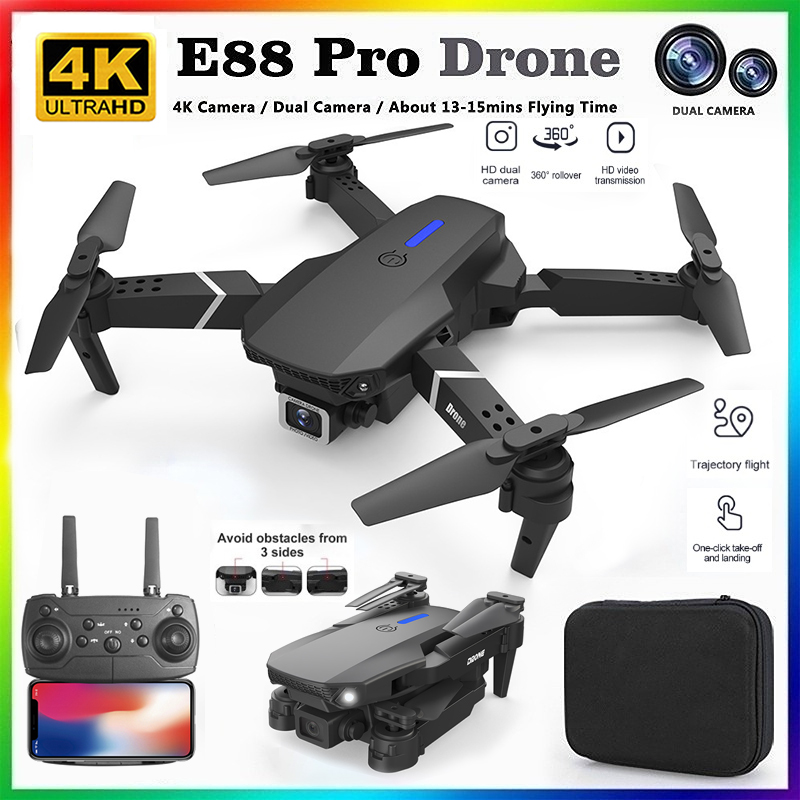 Drone Rc Foldable - โดรนรุ่นใหม่ E88 ปี 2026 ระดับมืออาชีพ ความละเอียด