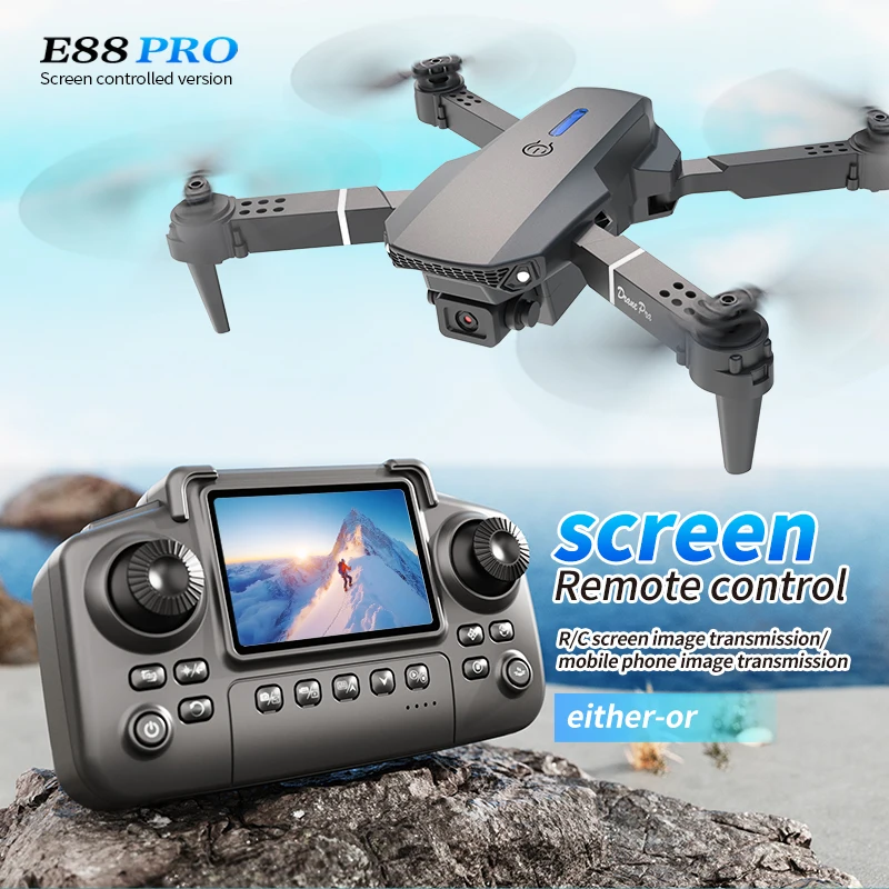 Drone Rc Foldable - Professional E88 PRO Drone หน้าจอ 8K