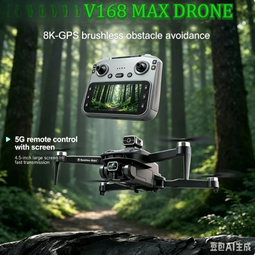 Drone Ls Rc - โดรนพับได้รุ่นดั้งเดิม V168 MAX พร้อมระบบระบุตำแหน่ง GPS 5G
