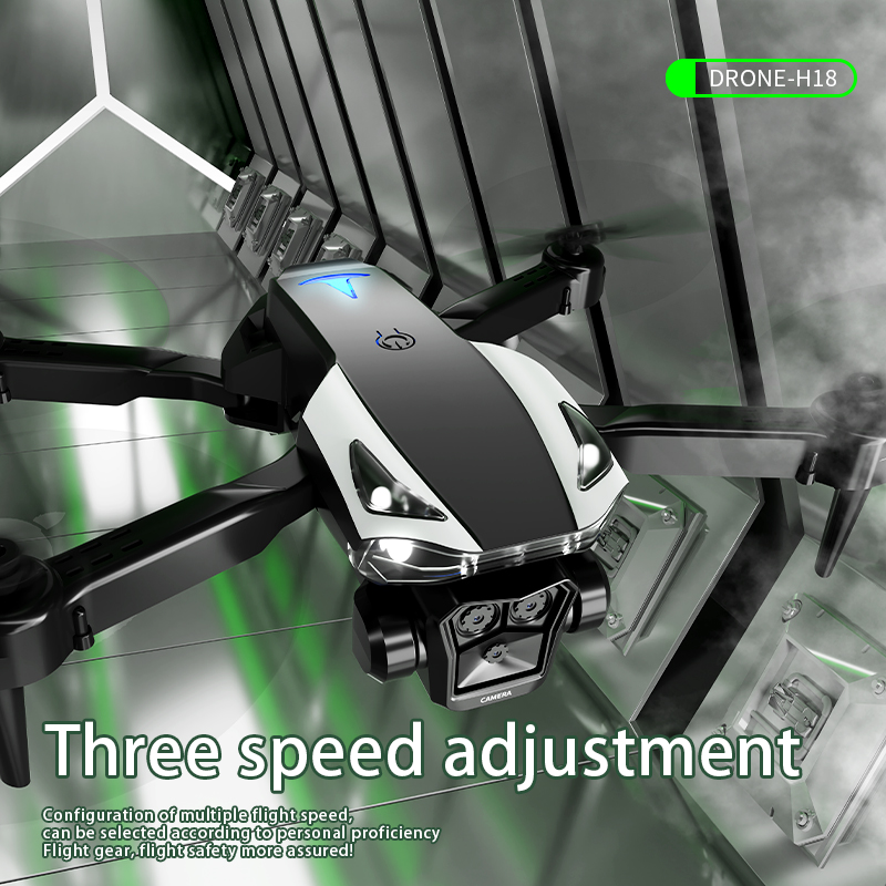 Drone Rc Foldable - H18‑2 โดรน RC พับได้ กล้องคู่ 360