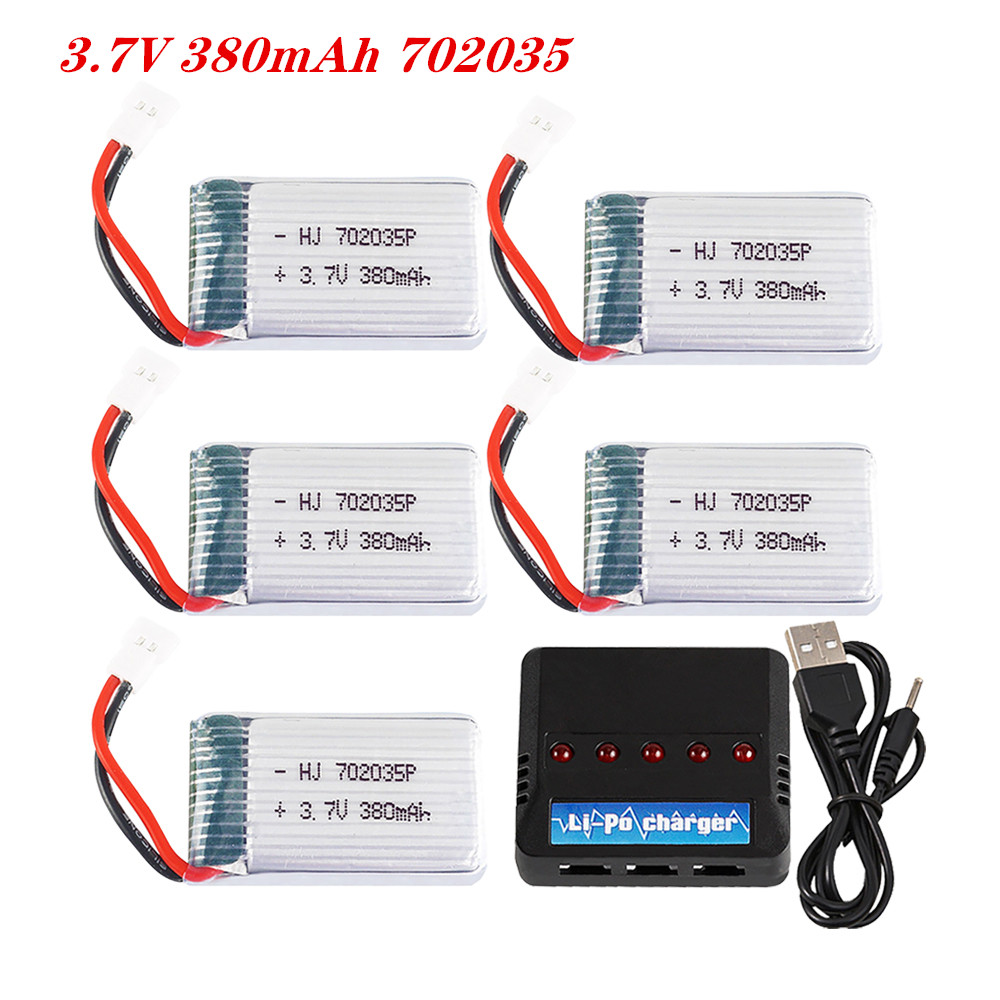 Lipo Battery Charger - 3.7V 380Mah 702035 Lipo แบตเตอรี่แบบชาร์จได้พร้อม Charger