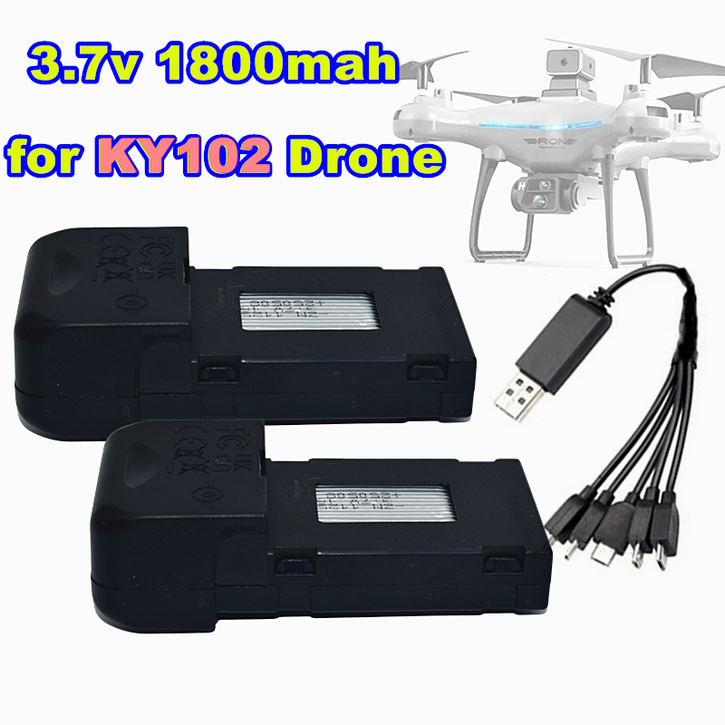 Drone Ky102 Rc - แบตเตอรี่โดรนสำหรับ KY102 3.7V 1800mah แบตเตอรี่โดรน KY102