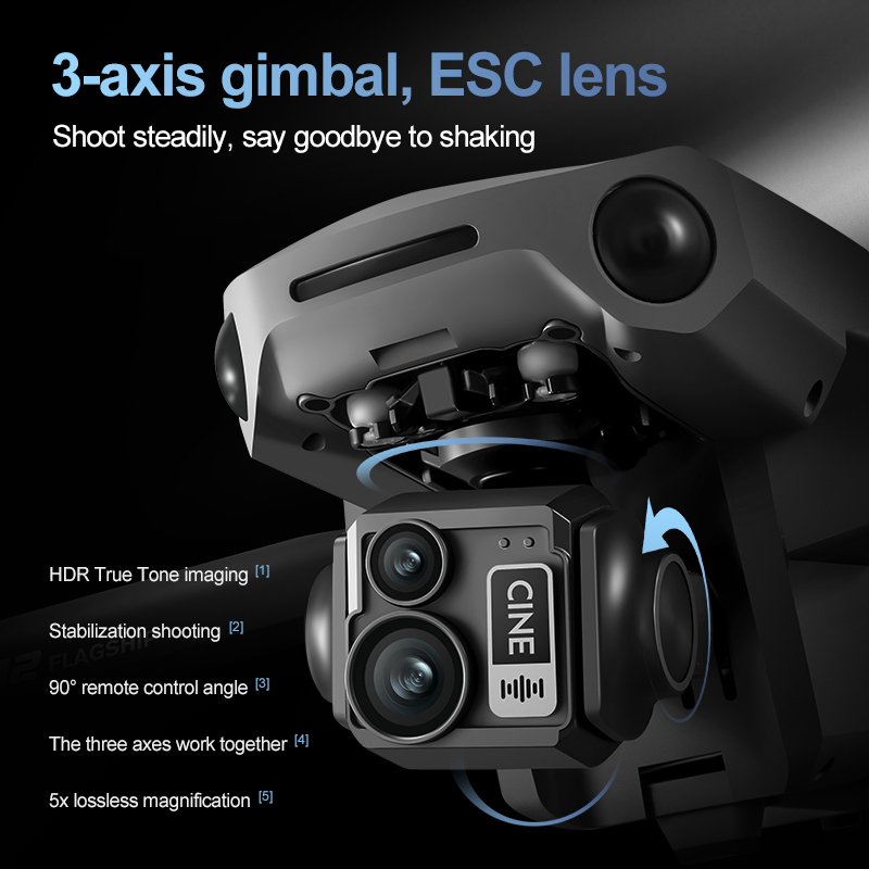 โดรนควอดคอปเตอร์ 8K 3 แกนกันสั - Drone Rc App บทวิจารณ์และราคา