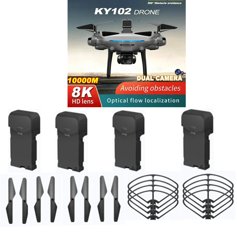 ใบพัดแบตเตอรี่โดรน KY102 อุปกร - Drone Ky102 Rc บทวิจารณ์และราคา