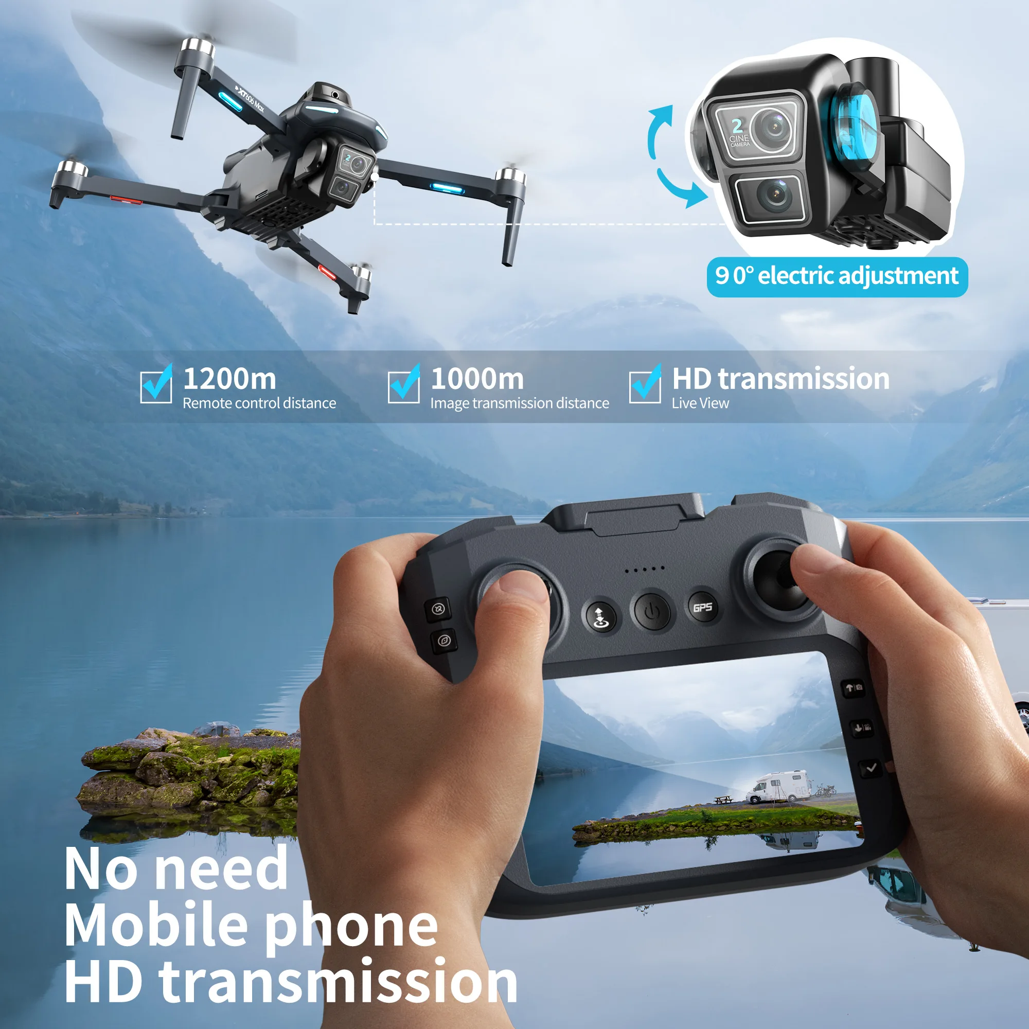โดรนรุ่น Original XT606 ระดับม - Drone Ls Rc บทวิจารณ์และราคา