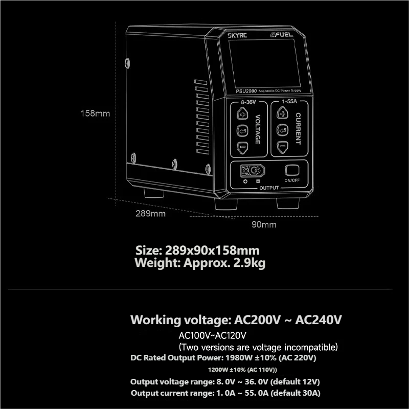 SKYRC PSU2000 1980W แหล่งจ่ายไ - Drone With Rc บทวิจารณ์และราคา