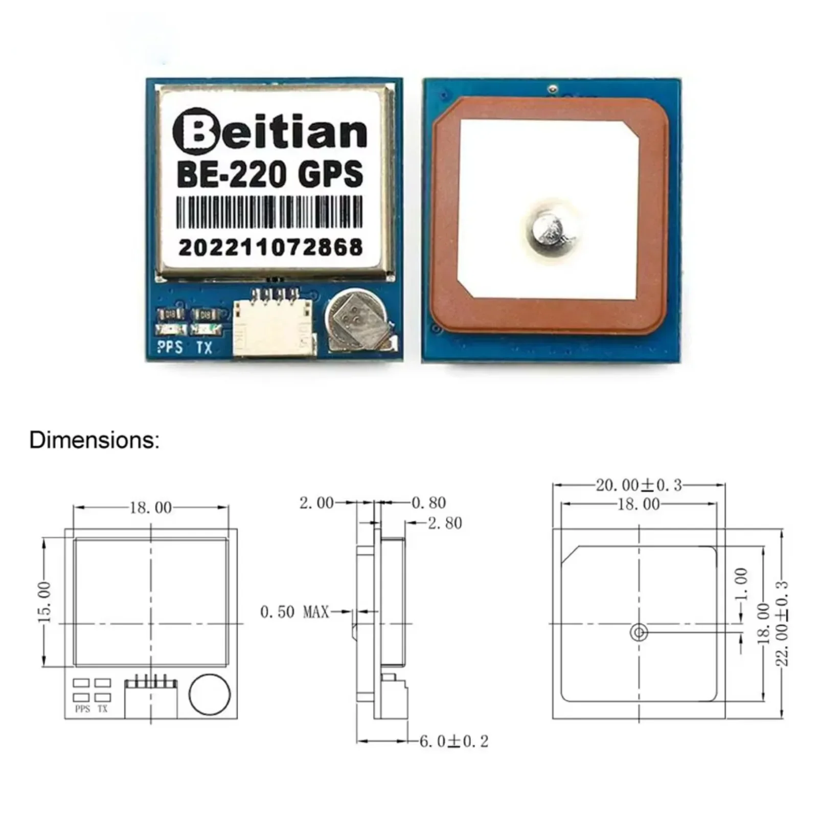 โมดูลรับสัญญาณ GNSS รุ่น BE-22 - Gps Module Drone บทวิจารณ์และราคา