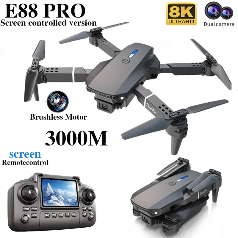 Professional E88 PRO Drone หน้ - Drone Rc Foldable บทวิจารณ์และราคา