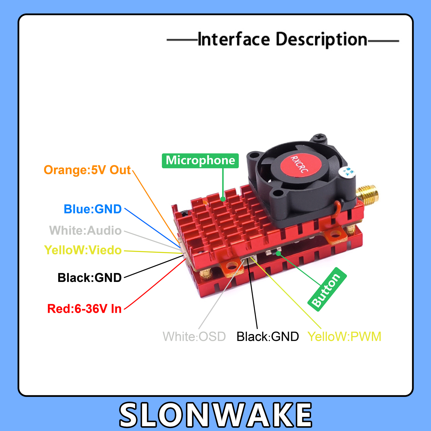 SLONWAKE 5.8G 2W VTX FPV กล้อง - Drone Rc With Camera บทวิจารณ์และราคา