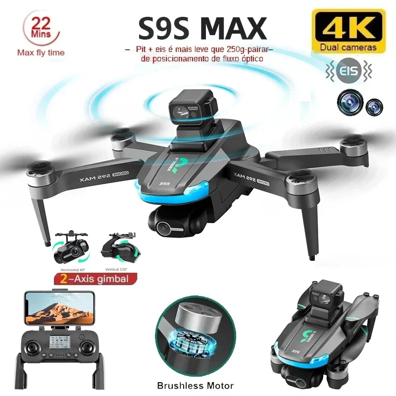 ใหม่S9S MAX MINI Drone 4K 2 แก - Drone Rc App บทวิจารณ์และราคา
