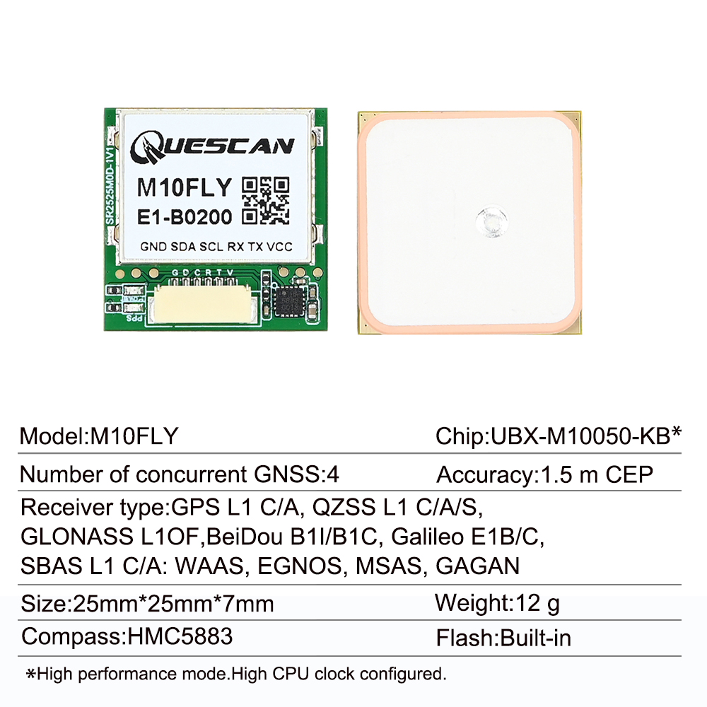 Quescan 25 มม.* 25 มม.M10FLY 1 - Gps Module Drone บทวิจารณ์และราคา