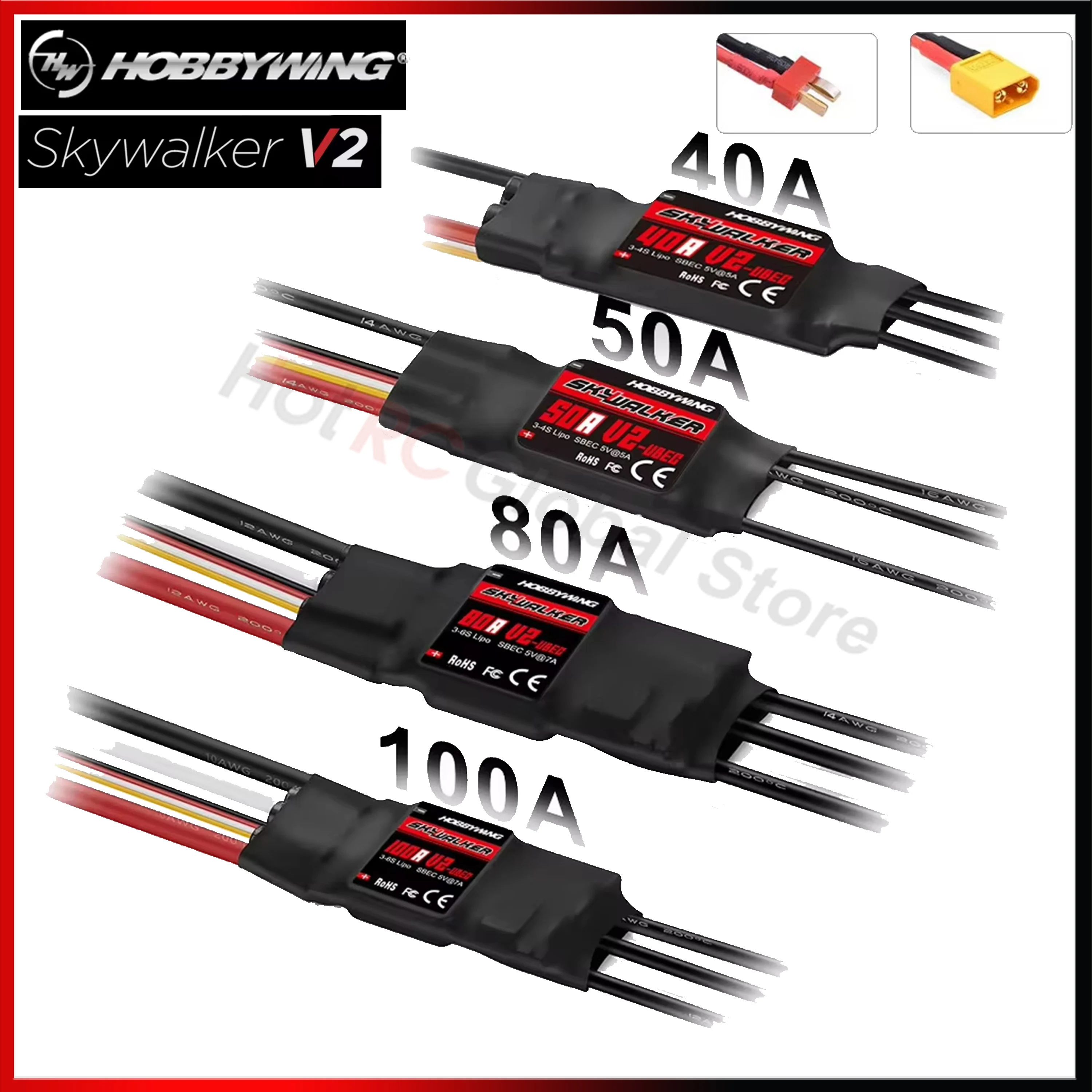 Hobbywing Skywalker ชุด V2 50A - Drone Rc Quadcopter Controller บทวิจารณ์และราคา