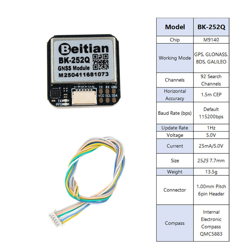 โมดูล GPS GNSS Beitian BK-252Q - Gps Module Drone บทวิจารณ์และราคา